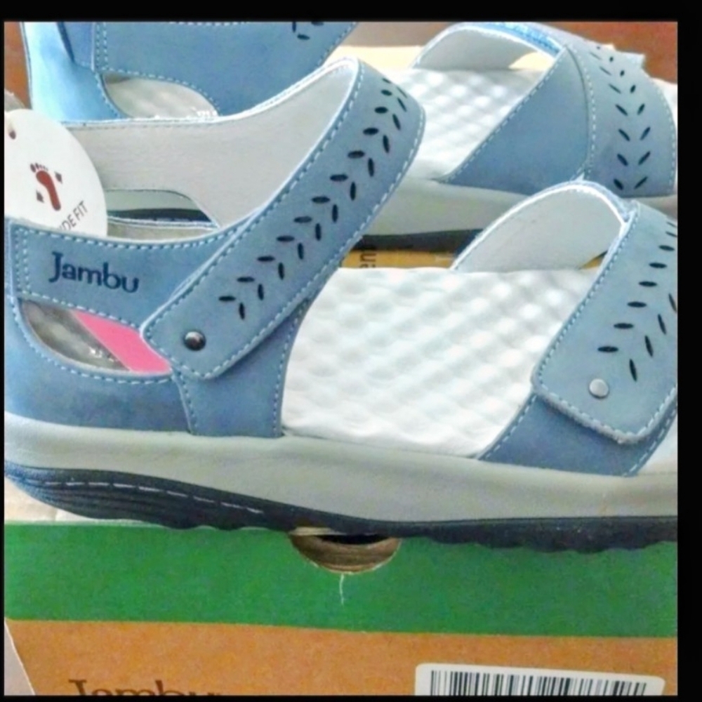 Jambu Sedona sandals in light blue, size 8M NIB - Picture 5 of 6